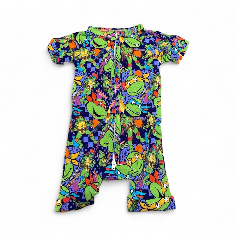 Colorful Ninja Turtle Kids Bamboo shortie Bodysuit